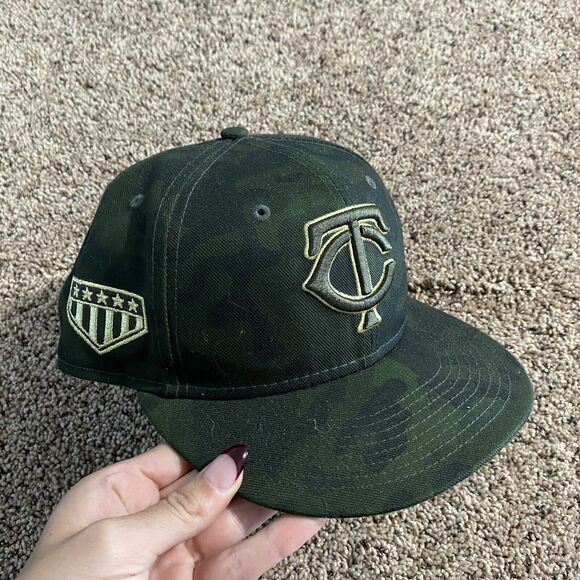 MINNESOTA TWINS New Era “Armed Forces Day" Camo Fitted Hat (7 1/8) 59FIFTY MLB - Picture 5 of 7